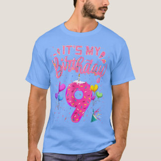 It's My 9th Birthday Doughnut Happy 9 Years Old Gi T-Shirt
