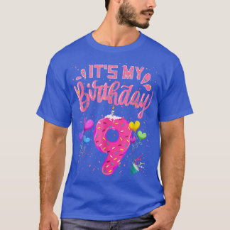 It's My 9th Birthday Doughnut Happy 9 Years Old Gi T-Shirt