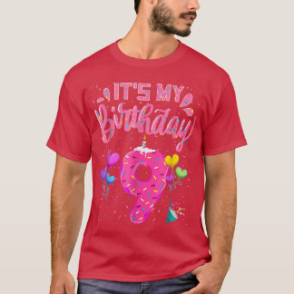 It's My 9th Birthday Doughnut Happy 9 Years Old Gi T-Shirt