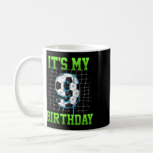 It's My 9th Birthday Funny Soccer Birthday Boy 9 Y Coffee Mug