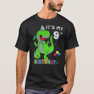 It's My 9th Birthday Happy 9 Years Dinosaur Rex Bd T-Shirt