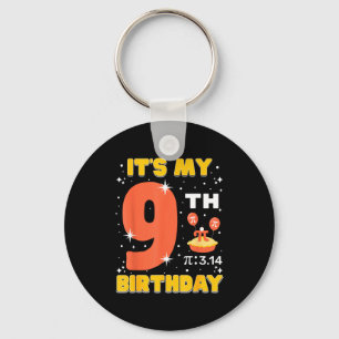 Its My 9th Birthday Pi Day Math 9 Years Old Kids G Key Ring