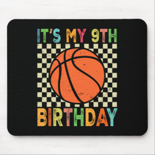 It's My 9th Birthday Sketll 9 Year Old Player Love Mouse Mat