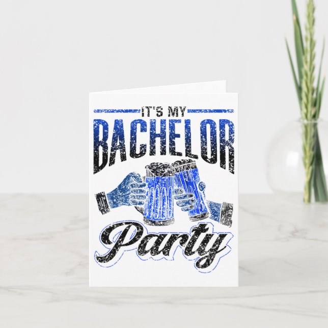It's My Bachelor Party Bride Groom Team 2  Card (Front)