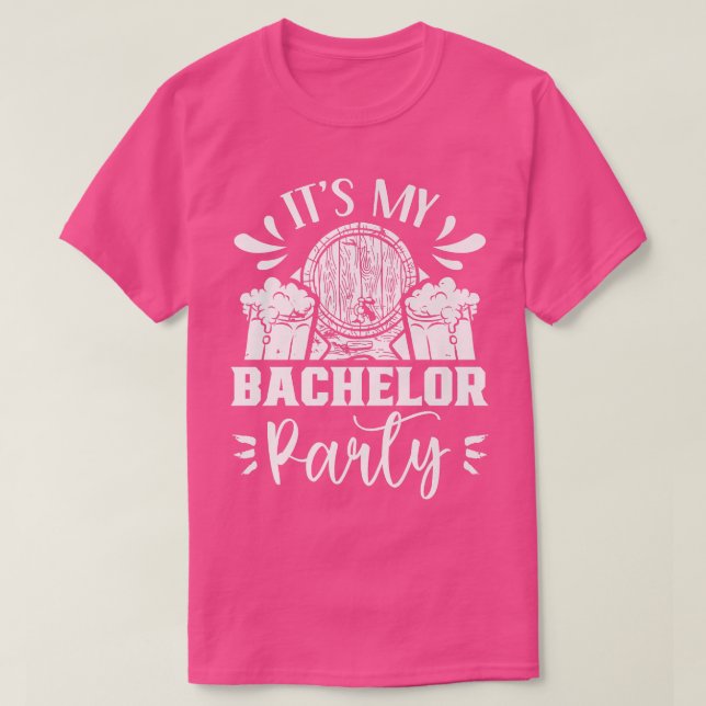 Its My Bachelor Party Groom Bride Team T-Shirt (Design Front)