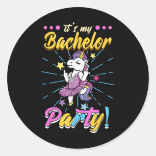 Its My Bachelor Party Groom Classic Round Sticker