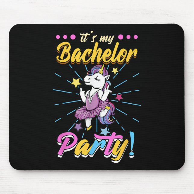 Its My Bachelor Party Groom  Mouse Mat (Front)