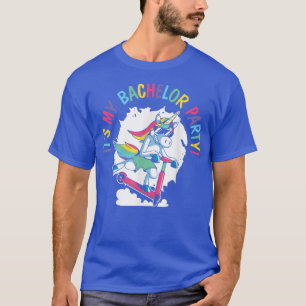 Its My Bachelor Party Unicorn Groom Marriage Weddi T-Shirt