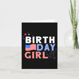 It's My Birthday 4th Of July Design For Women  Card
