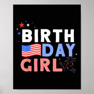 It's My Birthday 4th Of July Design For Women  Poster