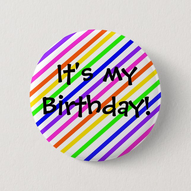 It's my Birthday! 6 Cm Round Badge (Front)