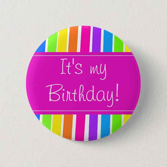 It's my Birthday! 6 Cm Round Badge (Front)