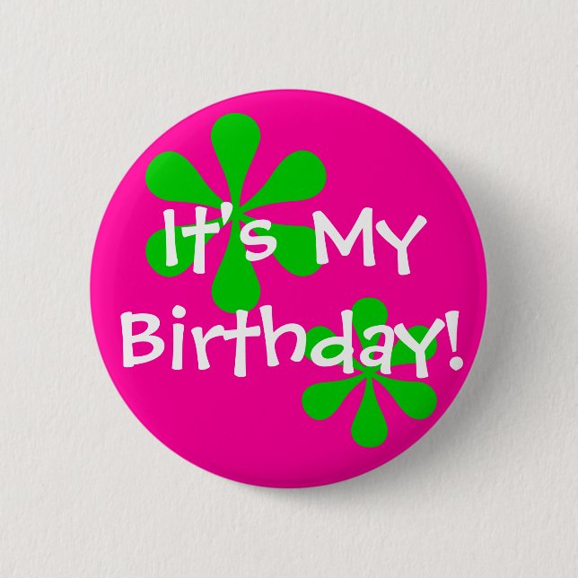 It's My Birthday! 6 Cm Round Badge (Front)