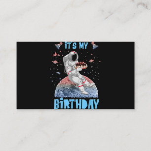 It's My Birthday Astronaut Youth Kids Outer Space  Enclosure Card