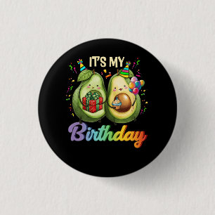 Its My Birthday Avocado themed Party Mamacado Coup 3 Cm Round Badge