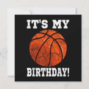 It's My Birthday Basketball Lover Gift Vintage Ret Invitation