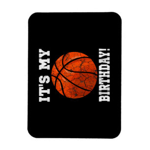 It's My Birthday Basketball Lover Gift Vintage Ret Magnet