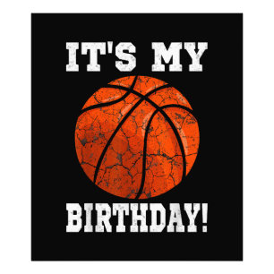 It's My Birthday Basketball Lover Gift Vintage Ret Photo Print