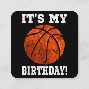 It's My Birthday Basketball Lover Gift Vintage Ret Square Business Card