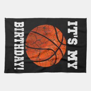 It's My Birthday Basketball Lover Gift Vintage Ret Tea Towel