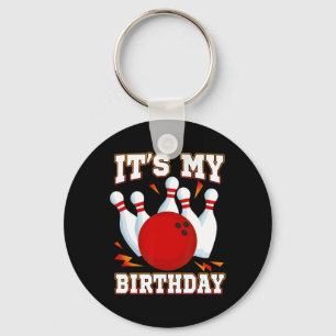 It's My Birthday Bowling Theme Party Key Ring