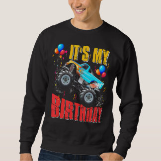 Its My Birthday  Boys Monster Truck Car Matching F Sweatshirt