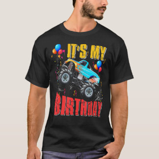 Its My Birthday Boys Monster Truck Car Matching F T-Shirt