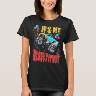 Its My Birthday  Boys Monster Truck Car Matching F T-Shirt