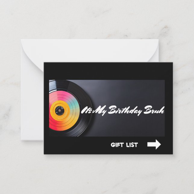 Its my birthday Bruh Card (Front)
