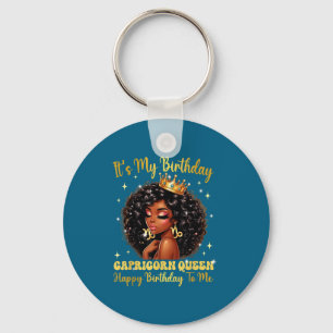 It's My Birthday Capricorn Queen Women Girl Zodiac Key Ring