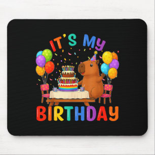 Its My Birthday Capybara Lovers Birthday Party Kid Mouse Mat