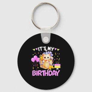 It's My Birthday Cat Lover Cute Girl Bday Family P Key Ring