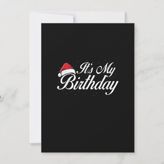 Its My Birthday Christmas Cool B-day X-Mas Pajama Invitation (Front)