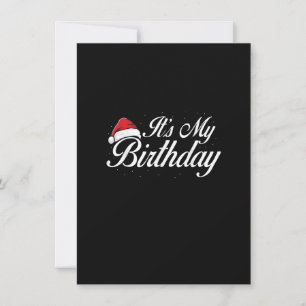 Its My Birthday Christmas Cool B-day X-Mas Pajama Invitation