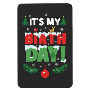 It's My Birthday Christmas Funny Bday Xmas Magnet