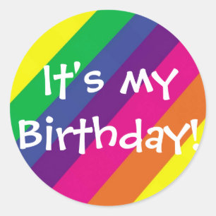 It's my birthday! classic round sticker