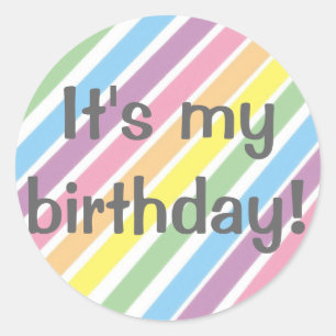 It's my birthday! classic round sticker