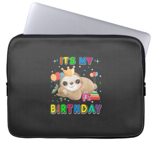 Its My Birthday Cute Sloth Birthday Party Costumes Laptop Sleeve