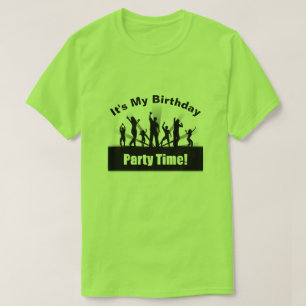 It's My Birthday Disco Black Silhouette T-Shirt