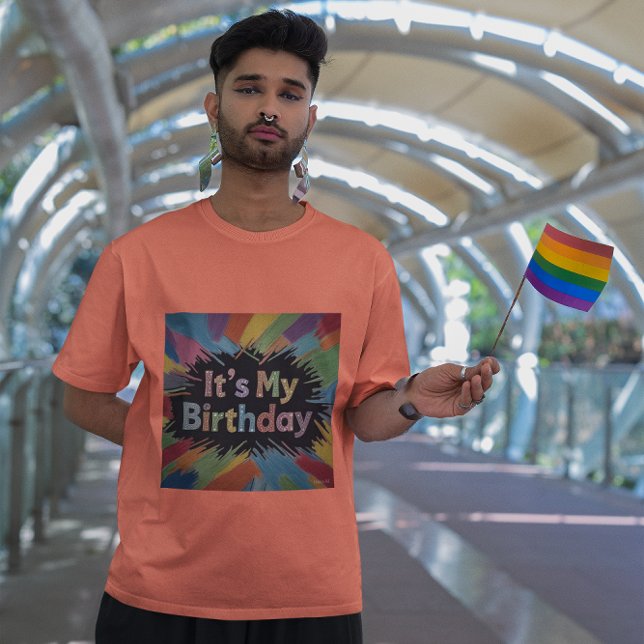 It's My Birthday Geometric Confetti T-Shirt (Creator Uploaded)