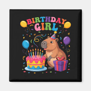 Its My Birthday Girl Capybara Lovers Birthday Part Magnet