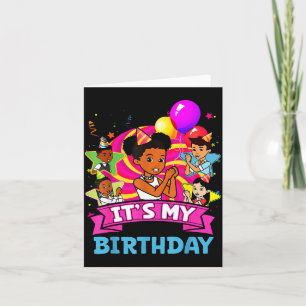 It's My Birthday Girl Gracie Nk Doll Family Decora Card