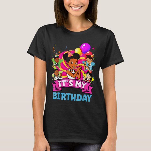 It's My Birthday Girl Gracie Nk Doll Family Decora T-Shirt (Front)