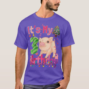 Its My Birthday Girl Pig 3 Years Old Girls Pig 335 T-Shirt