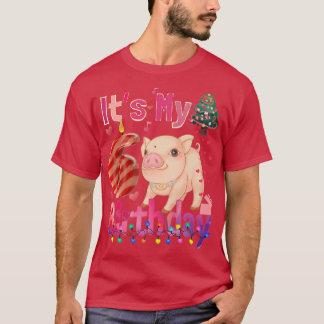its my birthday Girl Pig 6 Years Old Girls Pig Pre T-Shirt