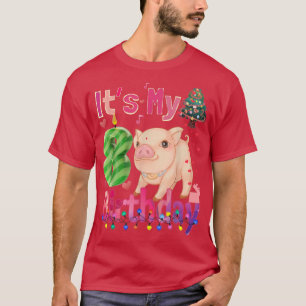 its my birthday Girl Pig 8 Years Old Girls Pig T-Shirt