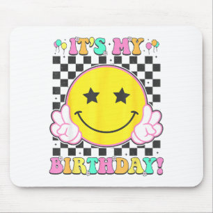 Its My Birthday Girls Women Teens Kids Groovy Bday Mouse Mat