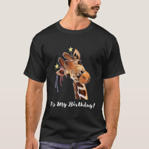 Its My Birthday Good Time Giraffe Party Animal T-Shirt