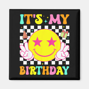 Its My Birthday Happy Smile Face Peace Girls Kids Magnet