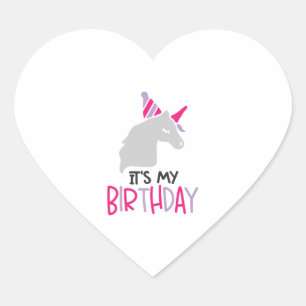 its my birthday heart sticker